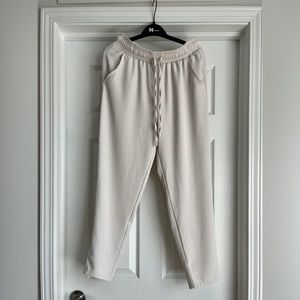 MELLODAY White / Cream Business Casual Pants Jogger Style